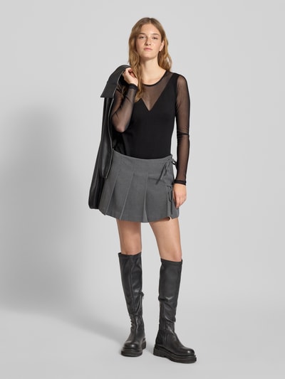 Only Slim fit body van viscosemix, model 'BECKI' Zwart - 1