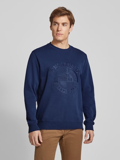 PME Legend Sweatshirt mit Label-Stitching Blau 4