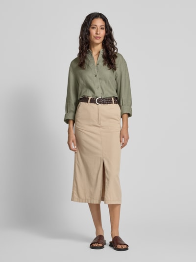 Tommy Hilfiger Chinorok in midilengte van een mix van lyocell en katoen Zand - 1