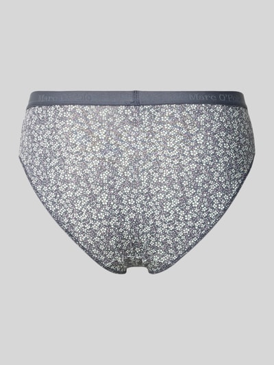 Produktfoto, Slip aus Baumwoll-Mix im 3er-Pack von Marc O'Polo voor Dames, donkerblauw met witte stippen, zachte stof, set van 3