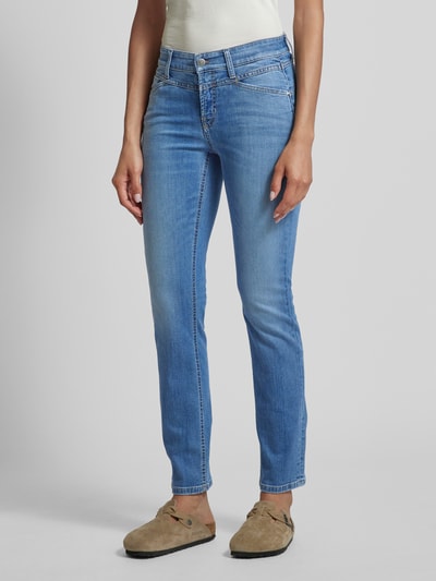 Cambio Slim Fit Jeans mit Ziernähten Modell 'PARLA SEAM' Hellblau 4