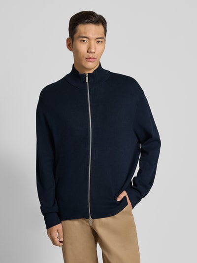 SELECTED HOMME Relaxed Fit Strickjacke aus Viskose-Mix Modell 'TELLER' Dunkelblau 4