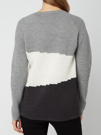 Vero Moda Pullover mit Rippenstruktur Silber Melange 6