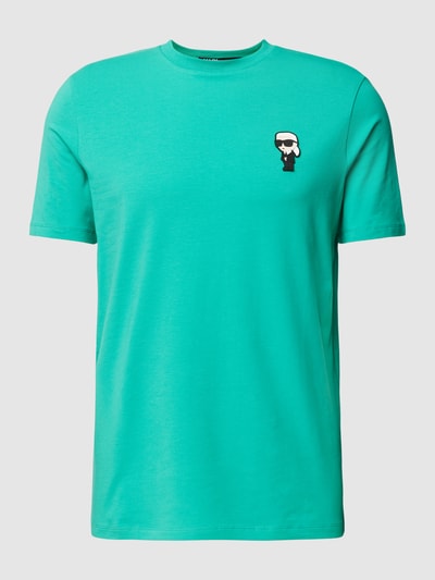 Karl Lagerfeld T-shirt met labelpatch Groen - 2