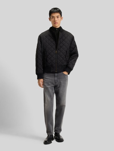 HUGO Regular Fit Troyer aus reiner Baumwolle Modell 'SAN QUINTUS' Black 1