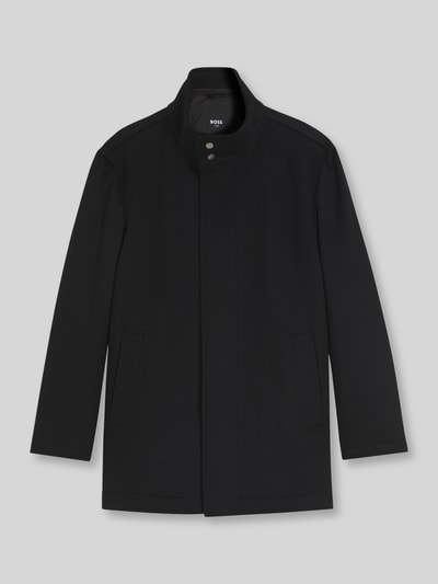 BOSS Mantel aus Wolle mit Kaschmir-Anteil mit Stehkragen Black 2