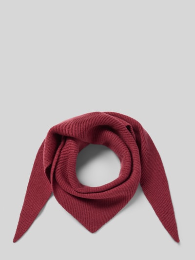 Produktfoto, Schal aus reiner Wolle Modell 'LOWEE' von MSCH Copenhagen, dreieckige Form, unifarbenes Design, feine Rippstruktur, 28 cm breit