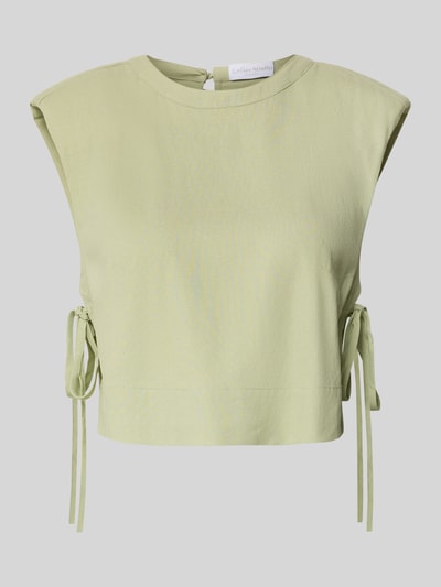 LeGer by Lena Gercke Crop Top aus Viskose-Leinen-Mix mit seitlicher Schnürung Schilf 2