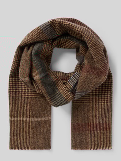 MCNEAL Schal mit leicht ausgefranstem Saum Dunkelbraun 1