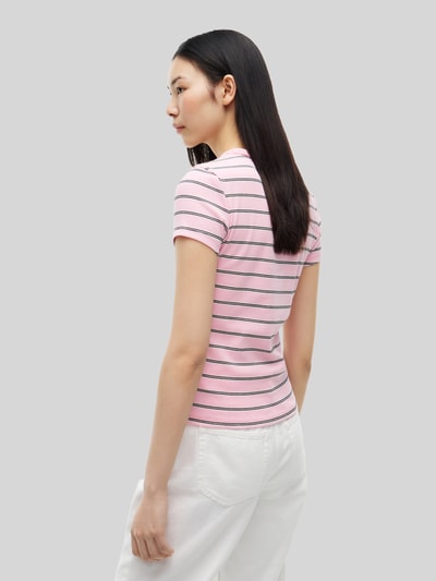 Tommy Jeans Slim Fit T-Shirt aus Baumwoll-Mix  Rosa 5