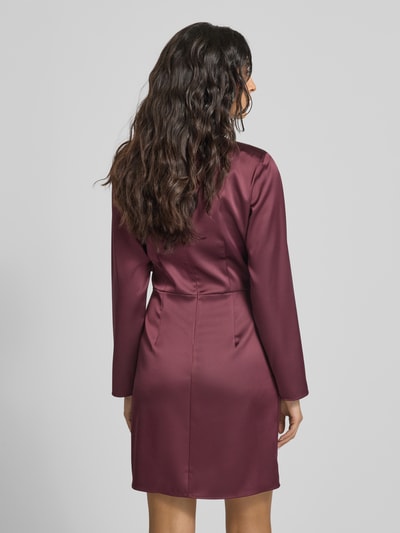 Rinascimento Knielanges Cocktailkleid mit Rundhalsausschnitt Bordeaux 5