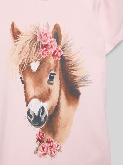 Name It T-Shirt mit Rundhalsausschnitt Modell 'HANI' Rosa 2