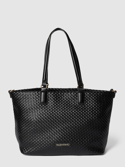 VALENTINO BAGS Shopper in Flecht-Optik Black 6