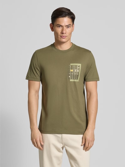 BOSS Orange Regular Fit T-Shirt aus reiner Baumwolle Khaki 4