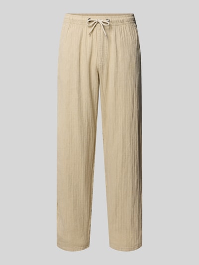 Redefined Rebel Hose aus Leinen-Baumwoll-Mix mit elastischem Bund Offwhite 2