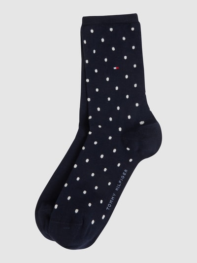 Tommy Hilfiger Socken mit Label-Print im 2er-Pack Marine 1