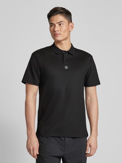 HUGO Regular Fit Poloshirt mit Label-Badge Modell 'Deabono' Black 4