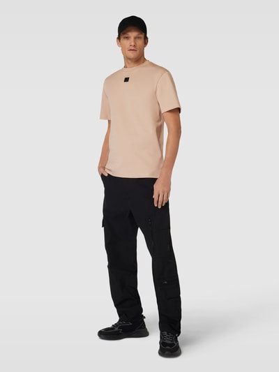 HUGO T-shirt met labelpatch, model 'Dalile' Beige - 1