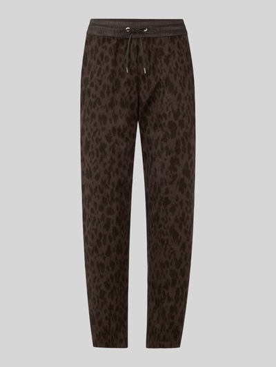 Marc Cain Regular Fit Stoffhose mit Tunnelzugbund Dunkelbraun 2