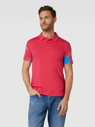 ARMANI EXCHANGE Poloshirt met motiefprint en labeldetail Koraal - 4