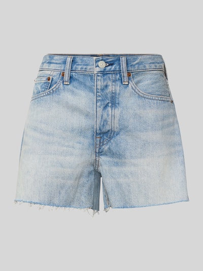 Produktfoto, Relaxed Fit Bermudas aus reiner Baumwolle von Polo Ralph Lauren im Denim-Look, cropped, 5-pocket, fransiger Abschluss, etykieta