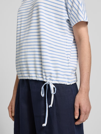 Oui T-shirt z tunelem na dole Ciemnoniebieski 3