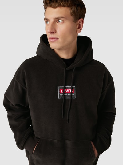 Levi's® Hoodie met kangoeroezak, model 'BABY TAB' Zwart - 3