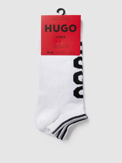 HUGO Sneakersocken mit Logo-Details im 2er-Pack Modell 'Logo' Weiss 3