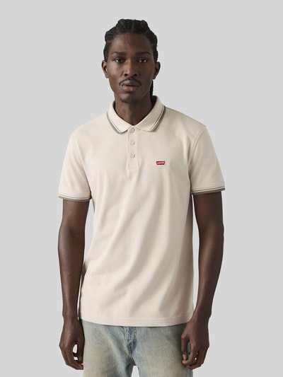 Levi's® Regular Fit Poloshirt mit Kontraststreifen Beige 1