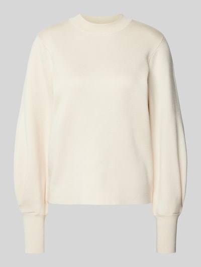 Jake*s Collection Gebreide pullover met ballonmouwen en ronde hals Zwart - 2