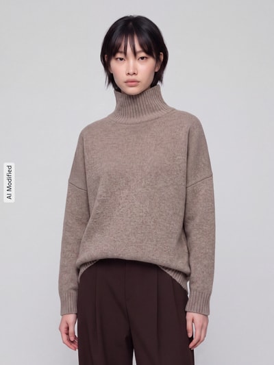 Weekend Max Mara Loose fit pullover van pure wol model 'BORGIA' Lichtbruin - 4