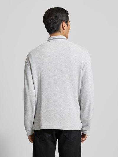 Scotch & Soda Poloshirt mit kurzer verdeckter Knopfleiste Mittelgrau Melange 5