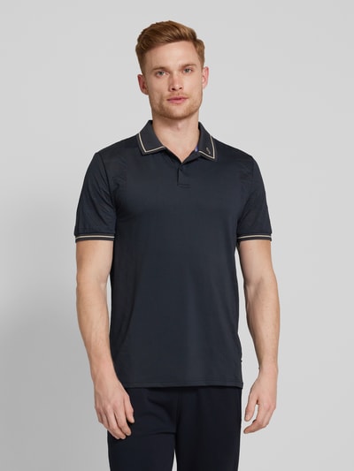 Joy Poloshirt mit Label-Print Anthrazit 4