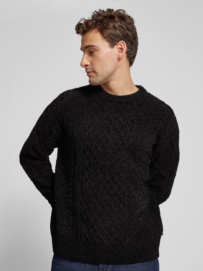 Scotch & Soda Gebreide pullover met ronde hals Zwart - 3