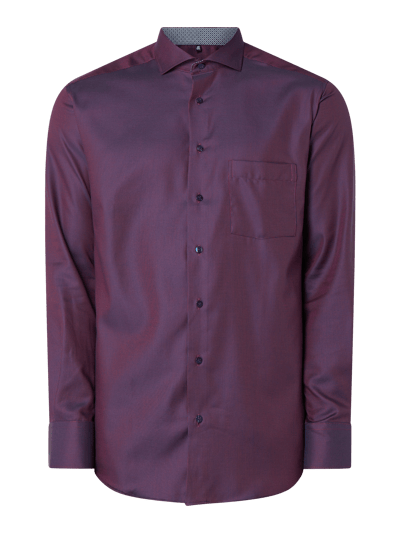 Eterna Red Line Regular Fit Business-Hemd aus Baumwolle Bordeaux 2