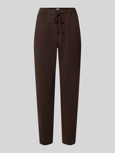 Tom Tailor Loose Fit Bundfaltenhose aus Viskose-Mix Dunkelbraun 1
