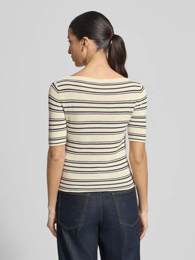 MAX&Co. Slim Fit Strickpullover aus Baumwoll-Mix Modell 'PASATTA' Ecru 5
