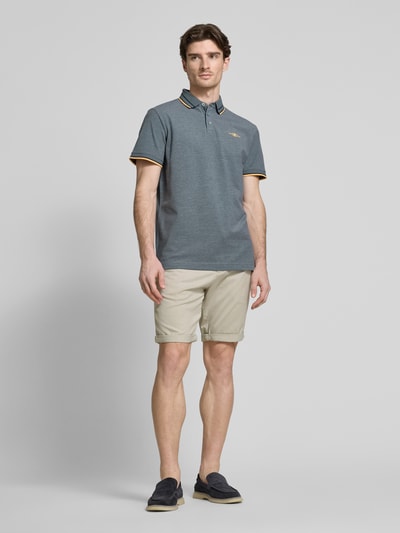 Tom Tailor Denim Regular Fit Chinoshorts mit Gürtel Beige Melange 1