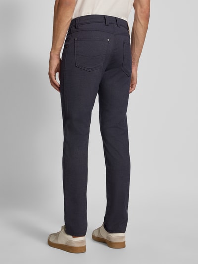 bugatti Regular fit broek met viscose, model 'Cordoba' Marineblauw - 5