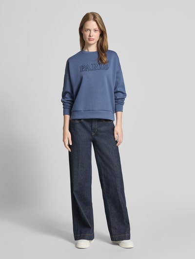 Vila Sweatshirt met ronde hals, model 'REFLECT Rookblauw - 1