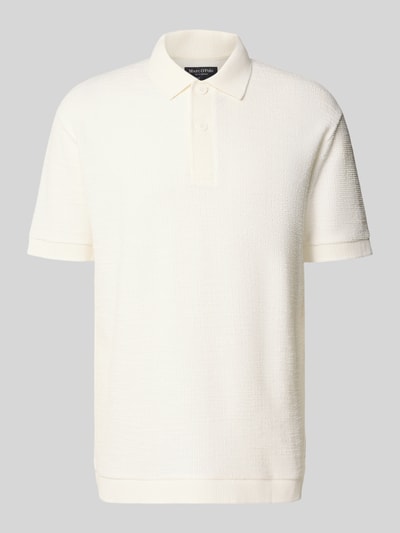 Marc O'Polo Relaxed Fit Poloshirt aus Baumwoll-Mix Offwhite 2