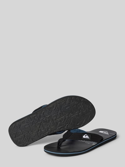 Quiksilver Teenslippers met labelpatch model 'MOLOKAI LAYBACK II' Zwart - 3