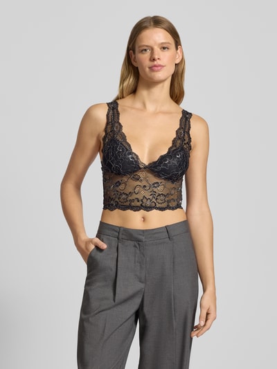 Only Biustonosz typu bralette z obszyciem z koronki model ‘CHLOE’ Czarny 4