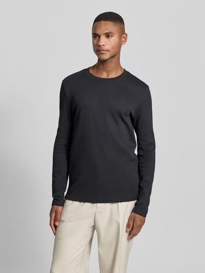 MCNEAL Longsleeve mit Strukturmuster und Rundhalsausschnitt Black 4