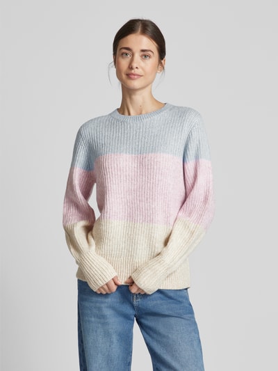 Vila Gebreide pullover met ronde hals, model 'POLLIE' Beige - 4