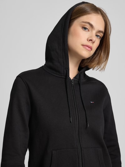 Tommy Jeans Bluza rozpinana o kroju regular fit z mieszanki bawełny Czarny 3