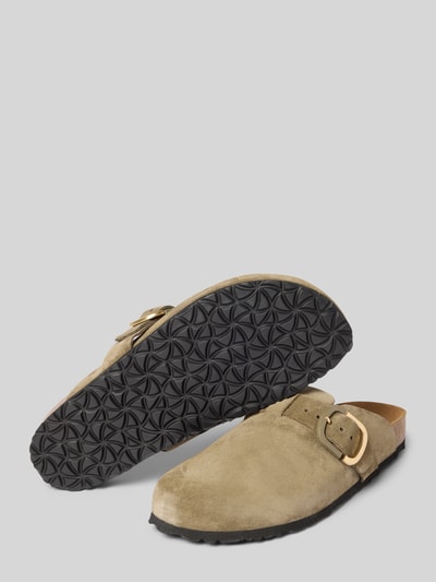 Tamaris Huisschoenen van leer in comfortmodel Olijfgroen - 4