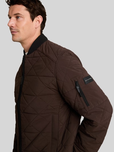 Tom Tailor Regular Fit Bomberjacke mit Ärmeltasche Dunkelbraun 3