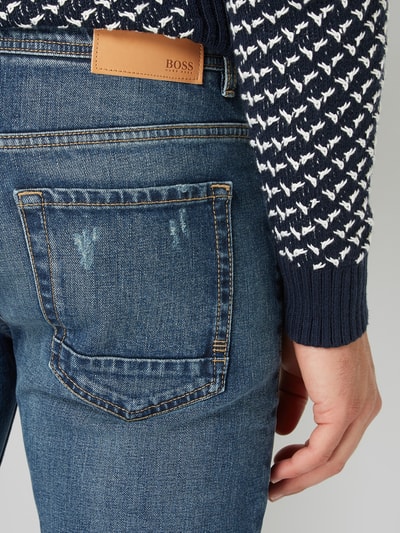 BOSS Orange Tapered Fit Jeans im Used Look blau online kaufen