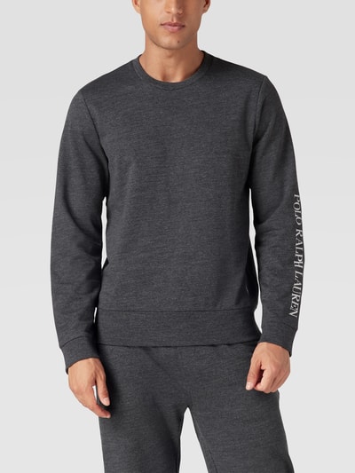 Polo Ralph Lauren Underwear Longsleeve mit Logo-Stitching Modell 'LOOPBACK' Mittelgrau Melange 4